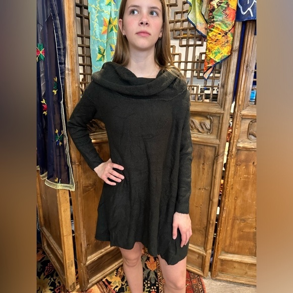 Umgee large fold over neck sweater tunic dress size large - Picture 1 of 4